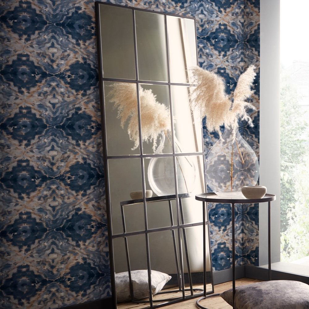 Aqueous Wallpaper W0147 01 by Clarke and Clarke in Midnight Spice